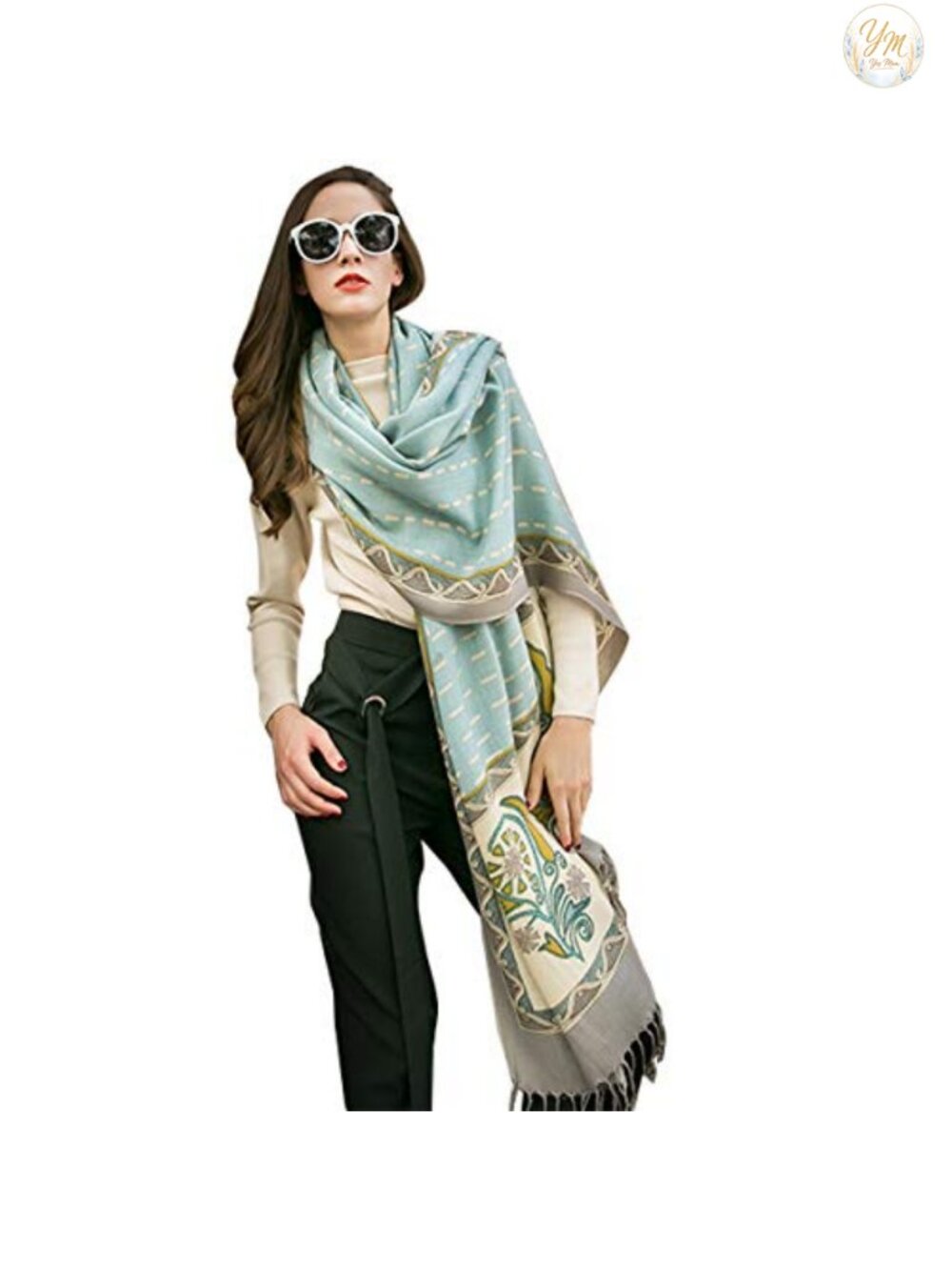 100% Merino Wool Extra Large Pashmina Shawl Wraps